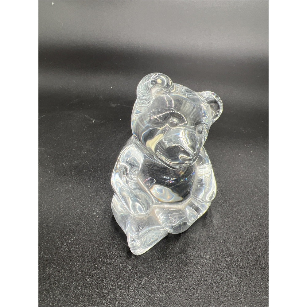 Vintage West Germany Princess House 24% Lead Crystal Teddy Bear Figurine 3" Tall